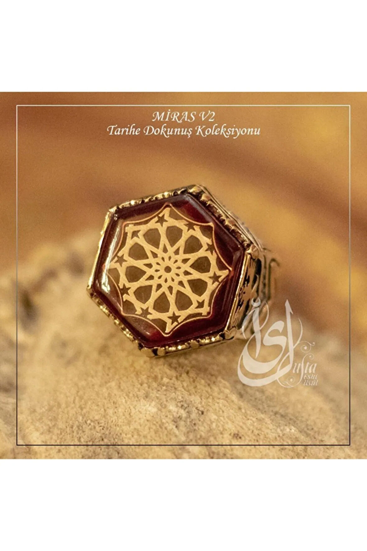 Islam Usta Tasarımı Miras Model 2 Gümüş Erkek Yüzük