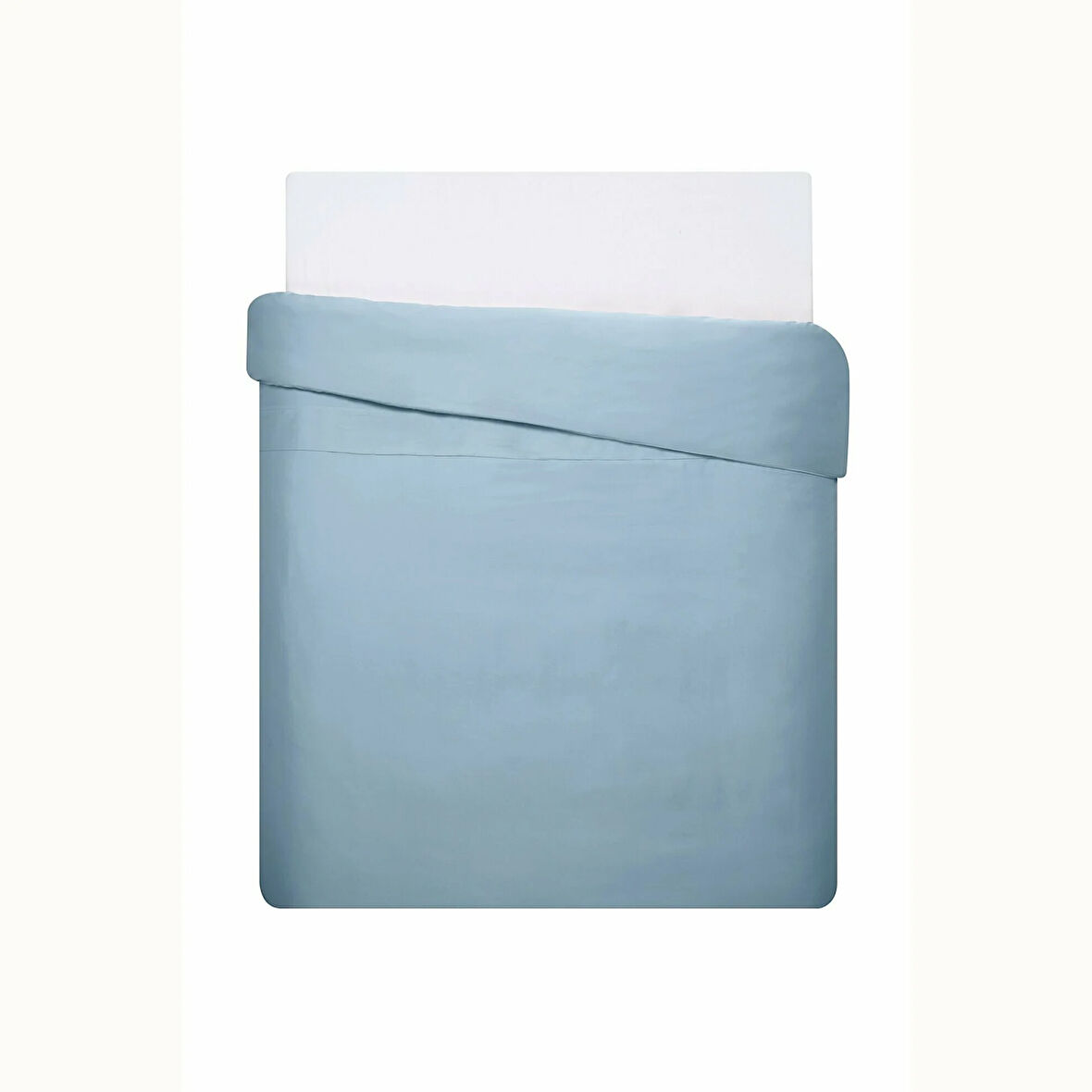 Linens Mix&Match Pamuk Saten Çift Kişilik Nevresim Kılıfı Mavi