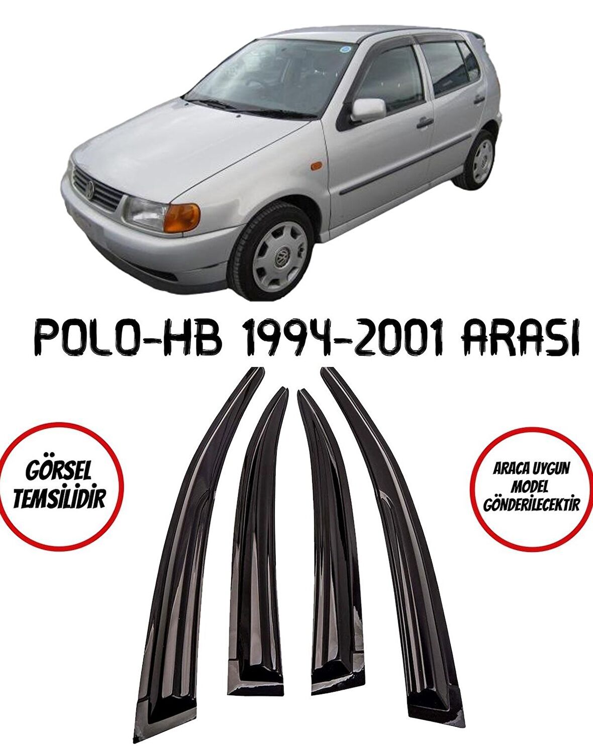 Balp Volkswagen Polo Hb Cam Rüzgarlığı 4lü 1994-2001 Arası