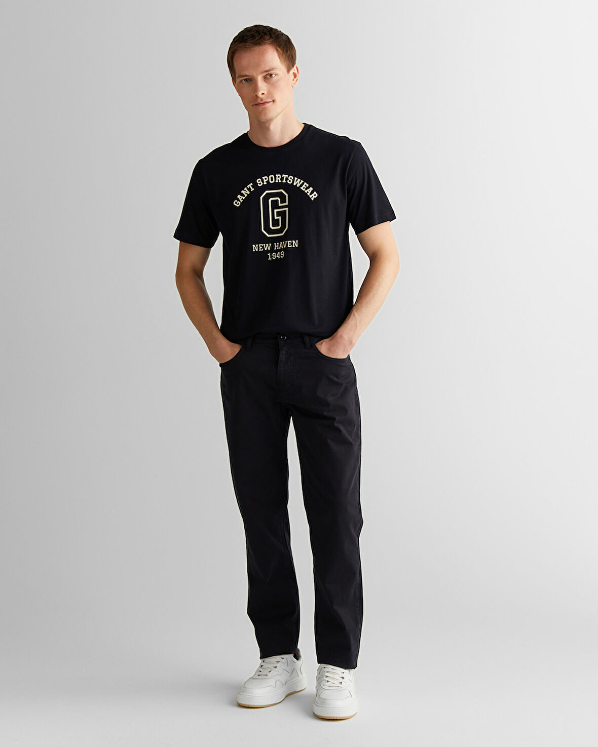 GANT Erkek Siyah Regular Fit Pantolon