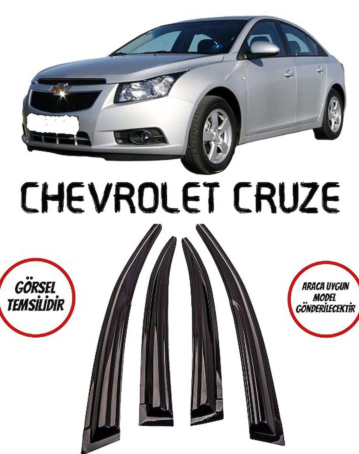 Balp Chevrolet Cruze Cam Rüzgarlığı 4lü