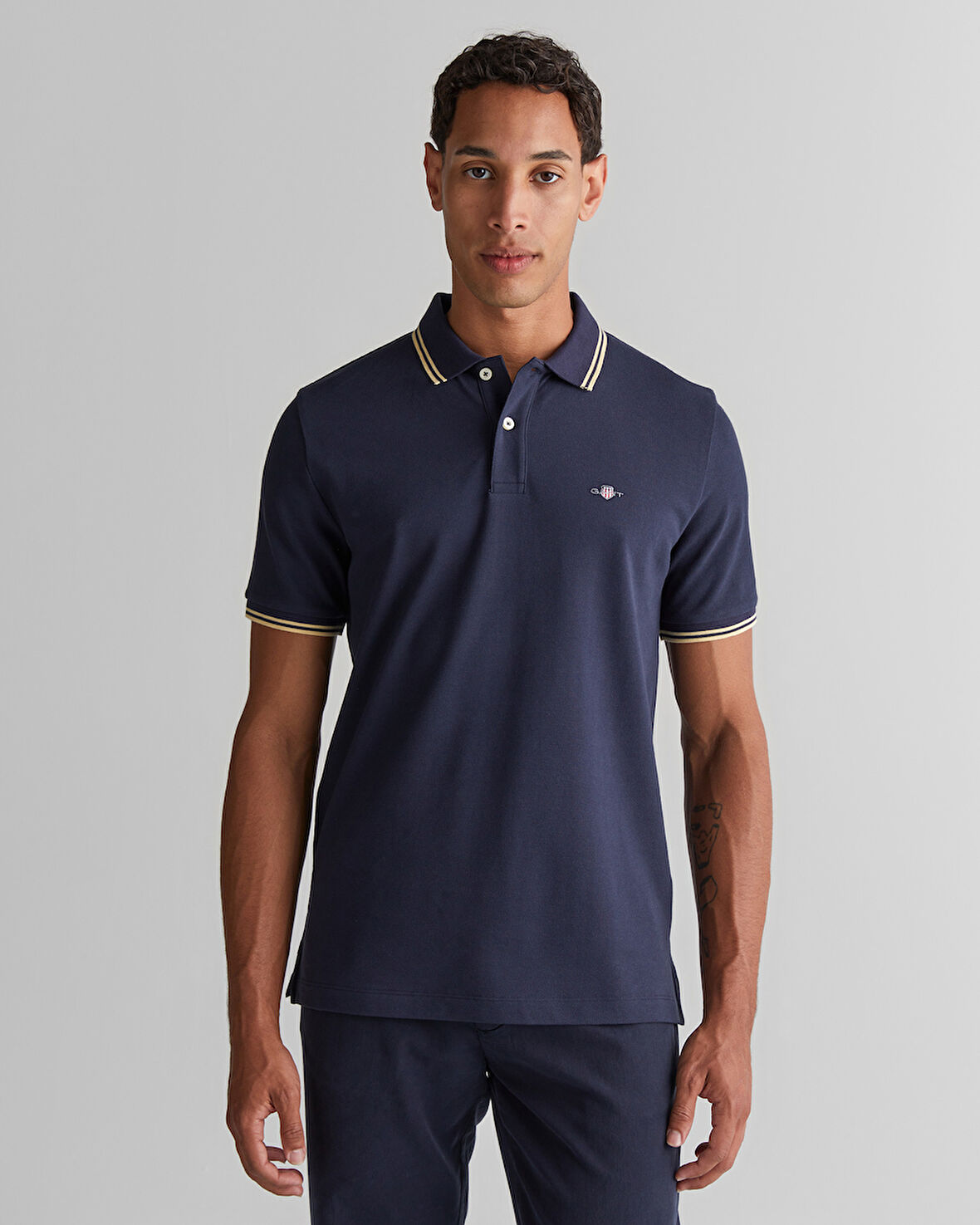 GANT Erkek Lacivert Regular Fit Polo
