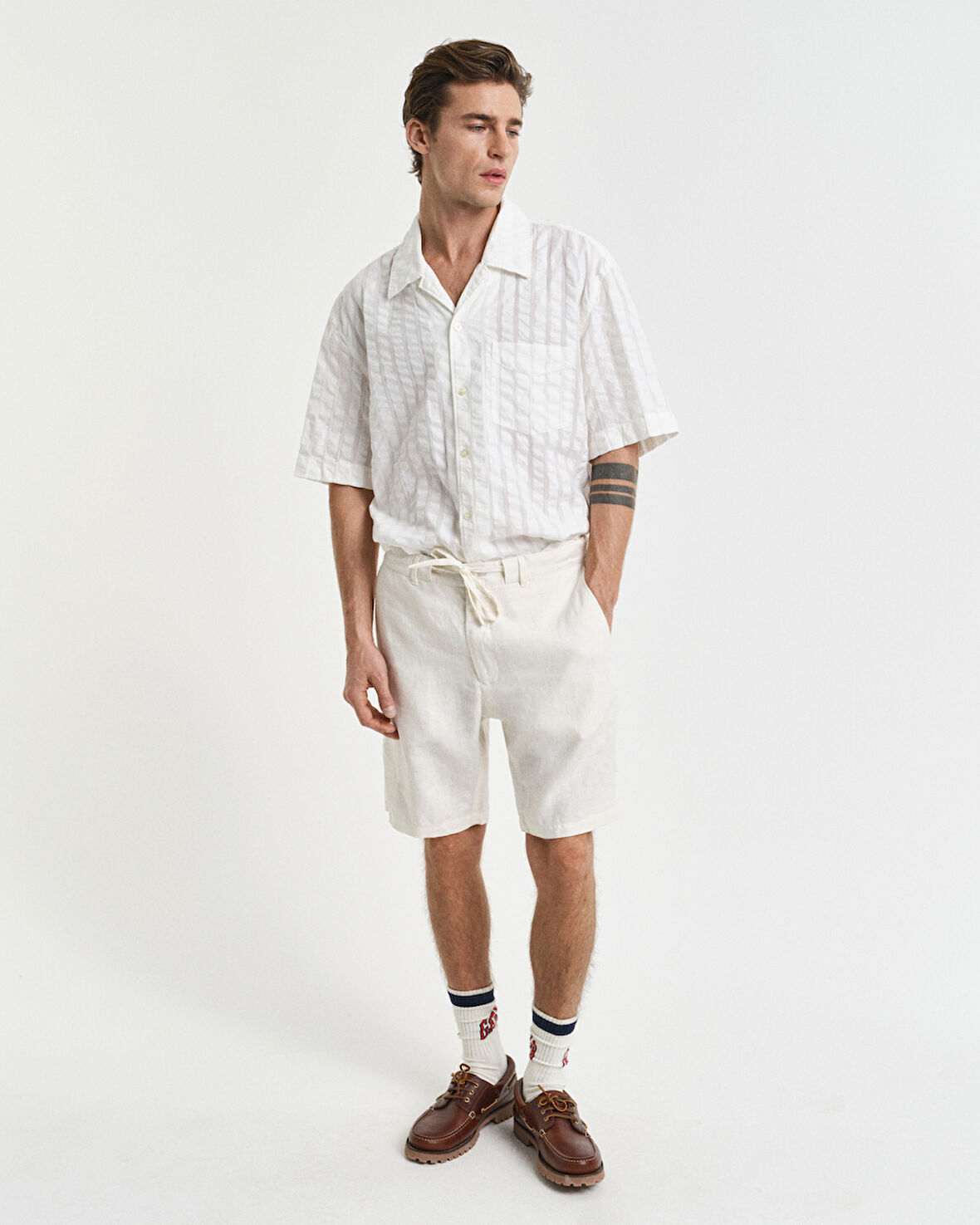 GANT Erkek Krem Relaxed Fit Şort