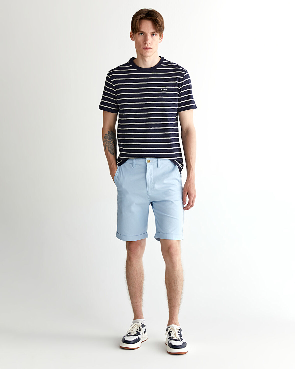 GANT Erkek Mavi Slim Fit Şort