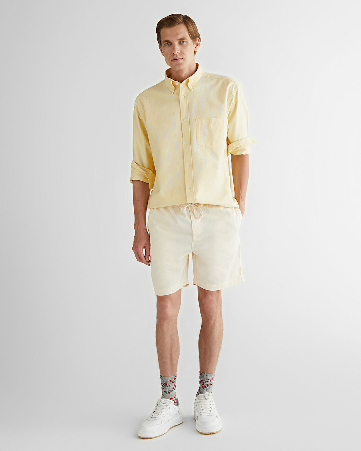 GANT Erkek Krem Regular Fit Şort