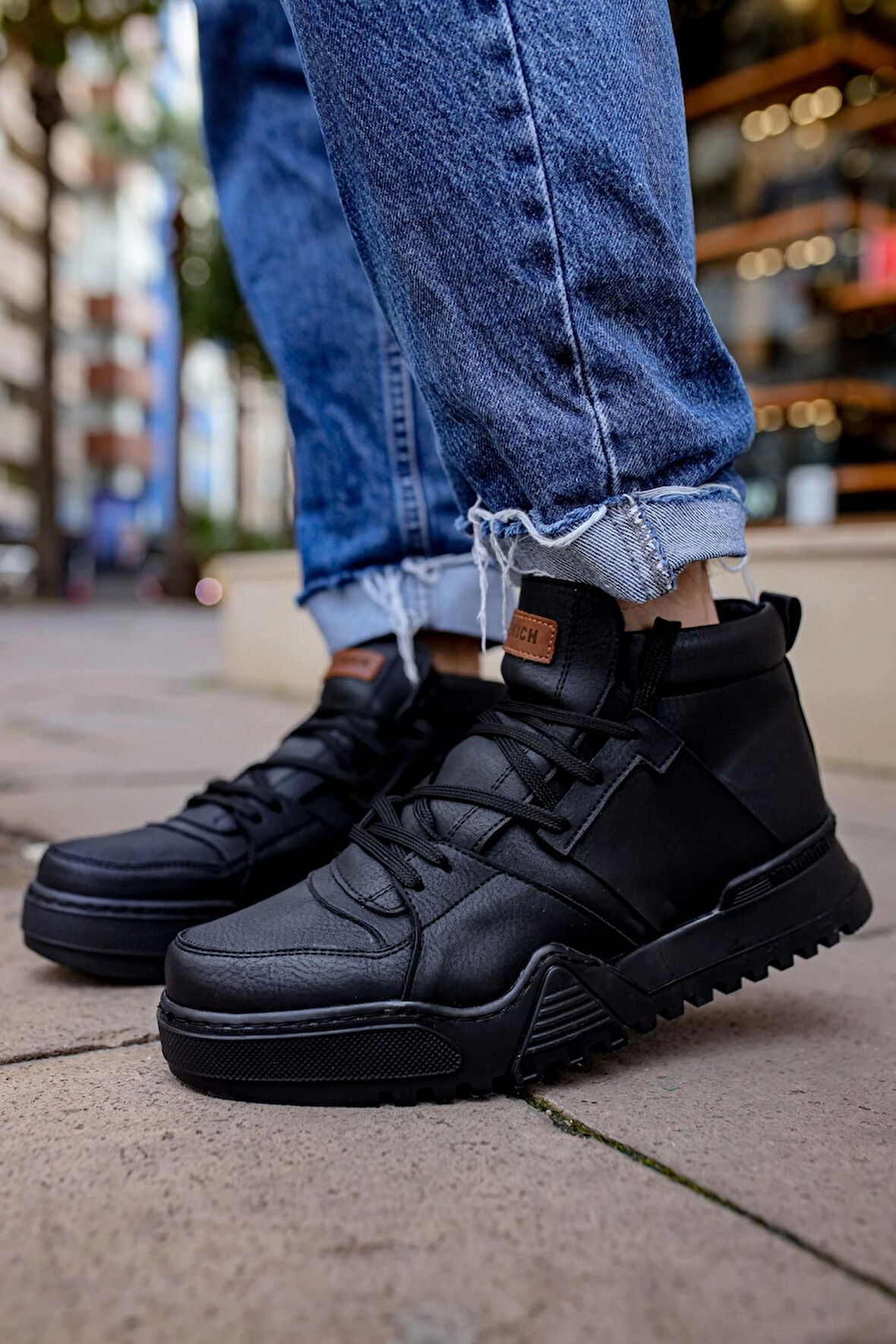 TB057 GSST Ghost Line Erkek Bot SIYAH/SIYAH