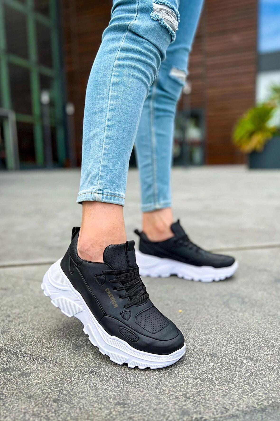 TB089 CBT Low Top Lace Up Erkek Ayakkabı SIYAH