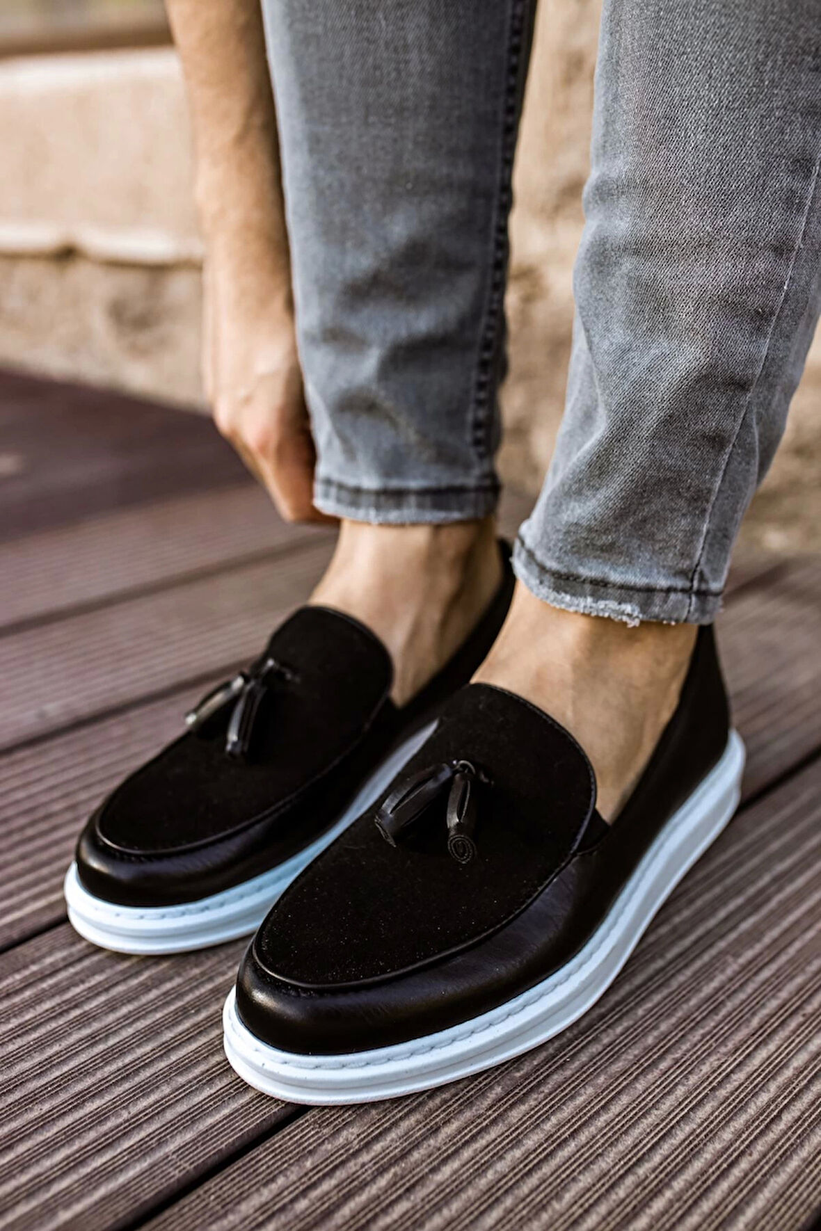 TB002 CBT Loafer Pelle Erkek Ayakkabı SIYAH