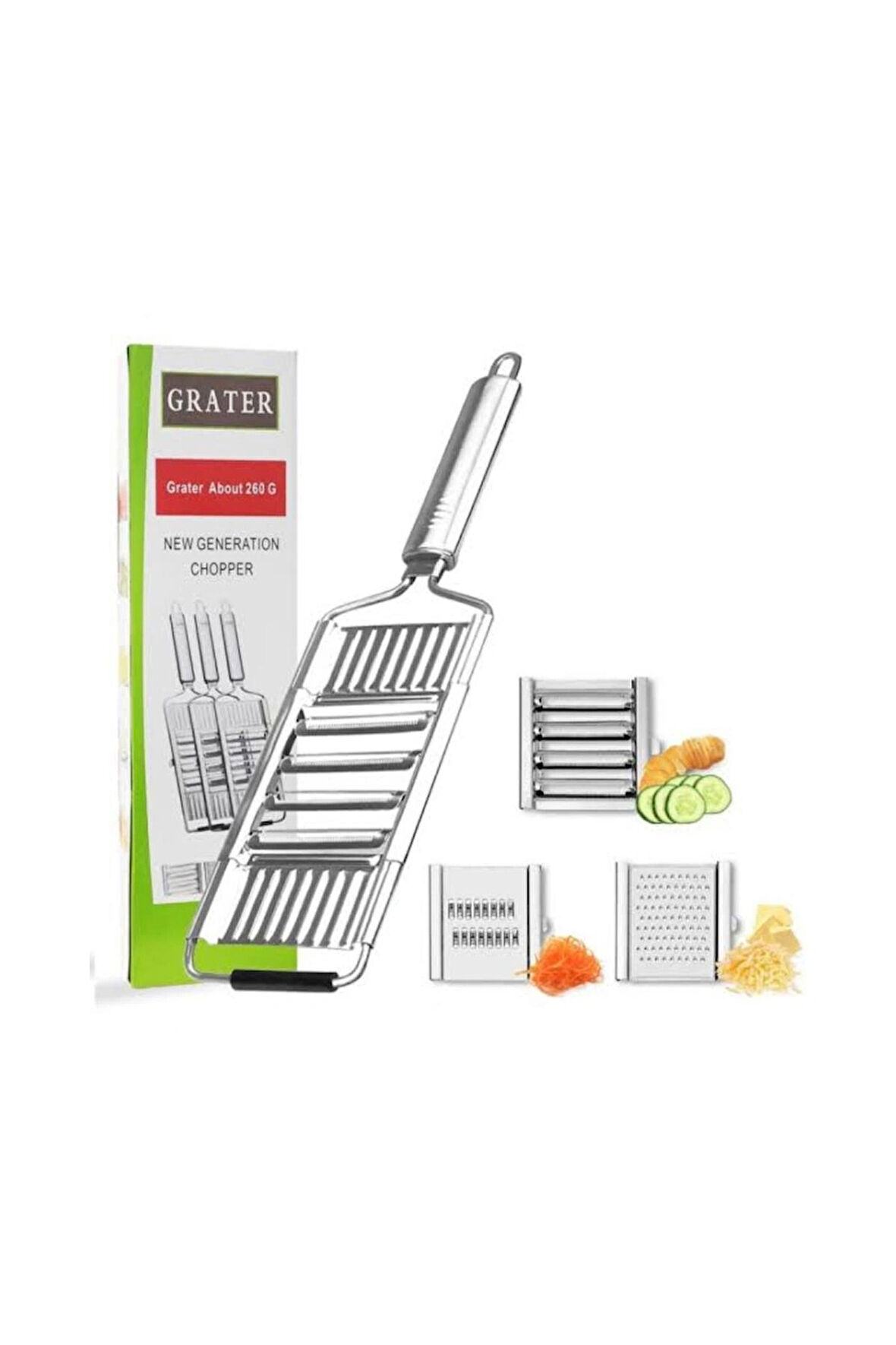 Metal saplı pratik çoklu rende