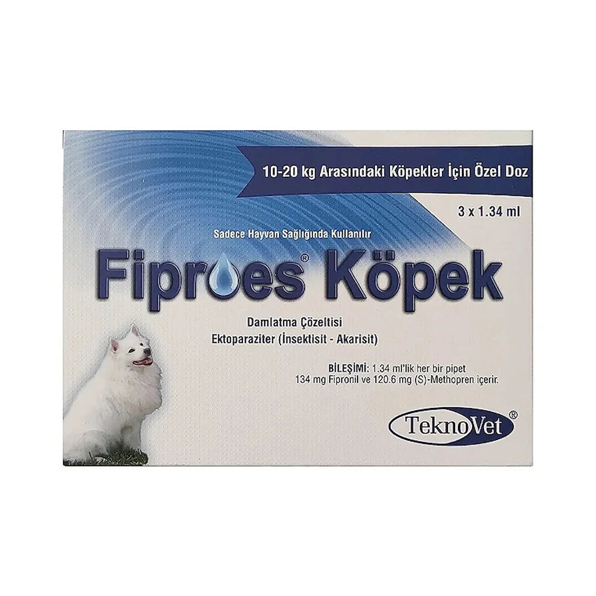 Fiproes Köpek 10-20 Kg 1.34 ml 3 Pipet SKT:2026