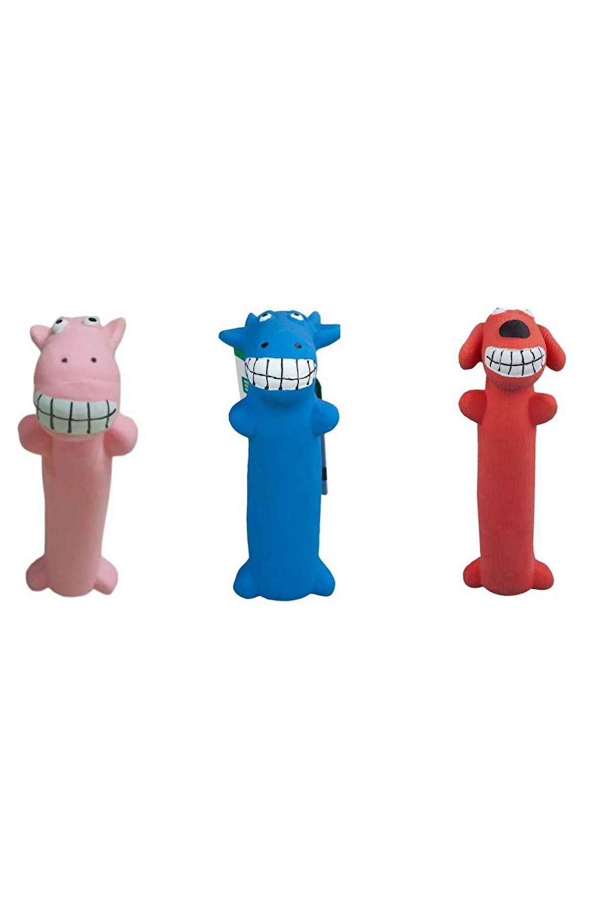 Sesli 3'Lü Latex Köpek Oyuncağı 17 Cm Seti
