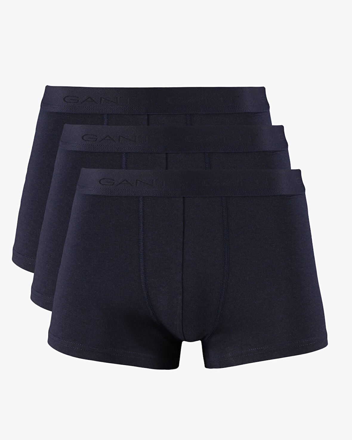 GANT Erkek Lacivert Slim Fit 3'lü Logolu Boxer