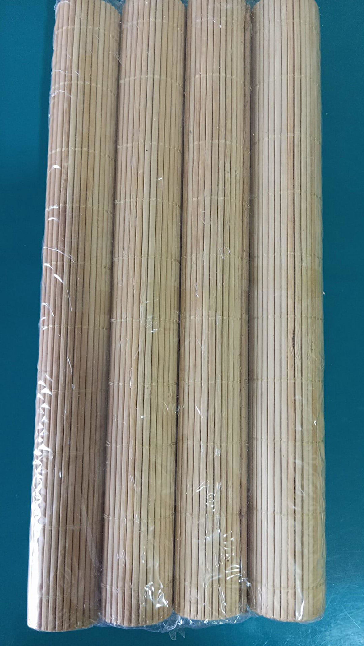 4 Adet Bambu Lüx Dekoratif Katlanır Amerikan Servis 30x42 Cm KREM