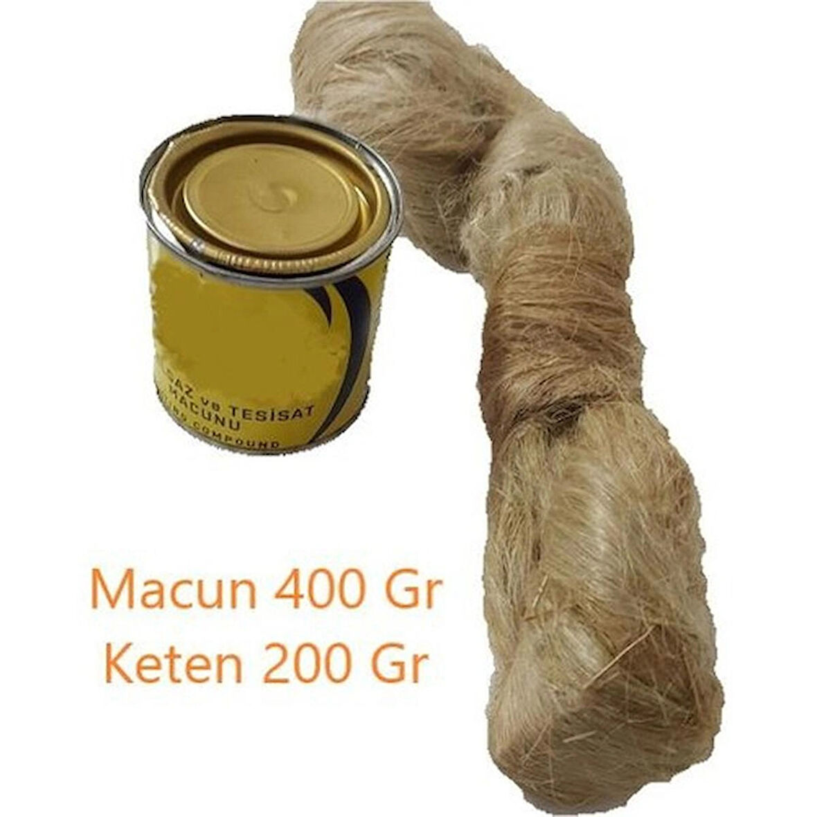 Keten ve Macun Seti Doğalgaz Macunu ve Tesisat Kendiri