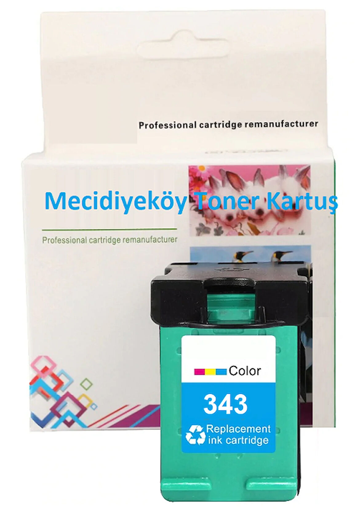 HP 343XL-C8766EE (C3180-D5160-2575-5740-5940-6540-7310-7410-8050-H470-K7100) Muadil Renkli Kartusu
