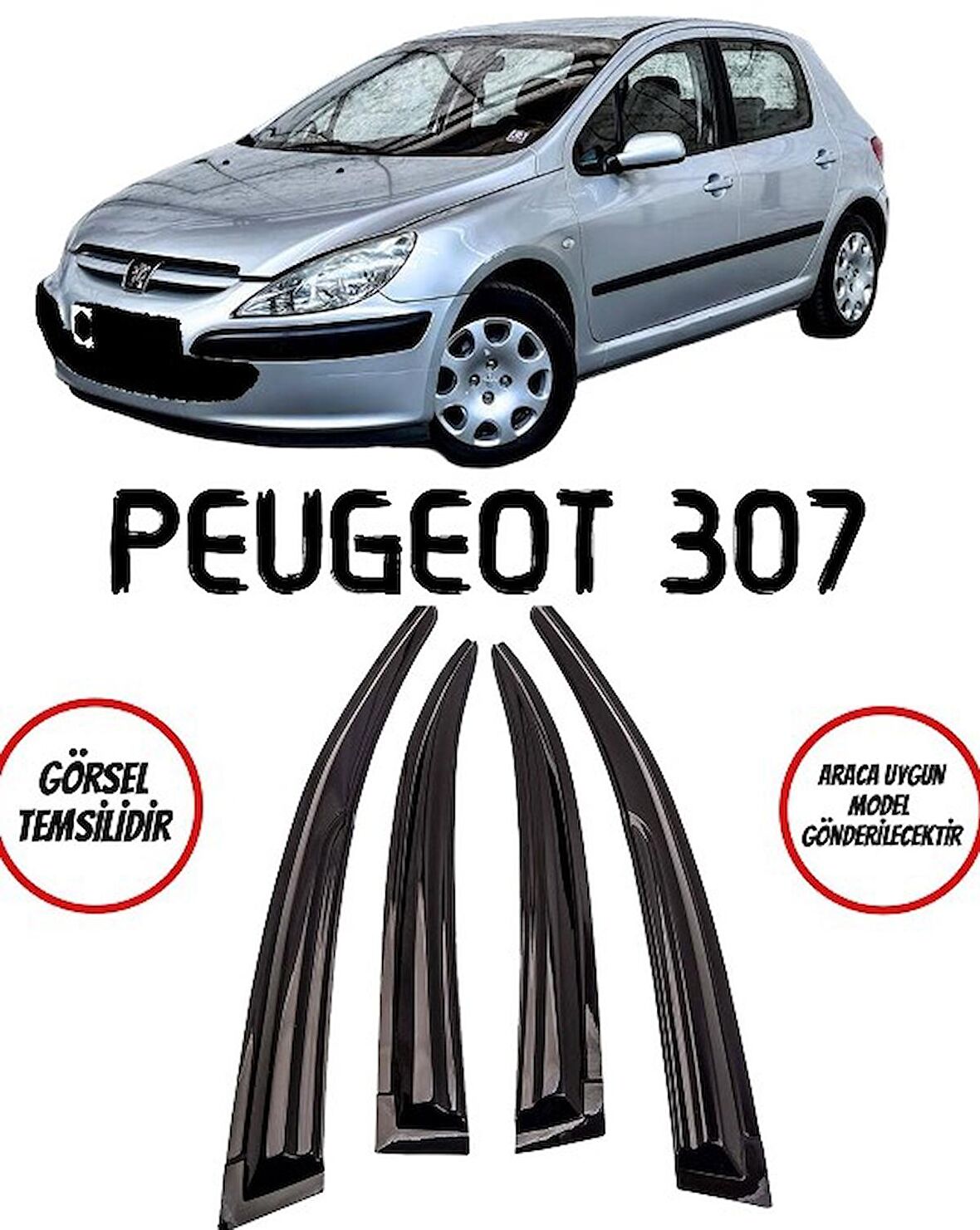 Balp Peugeot 307 Cam Rüzgarlığı 4lü