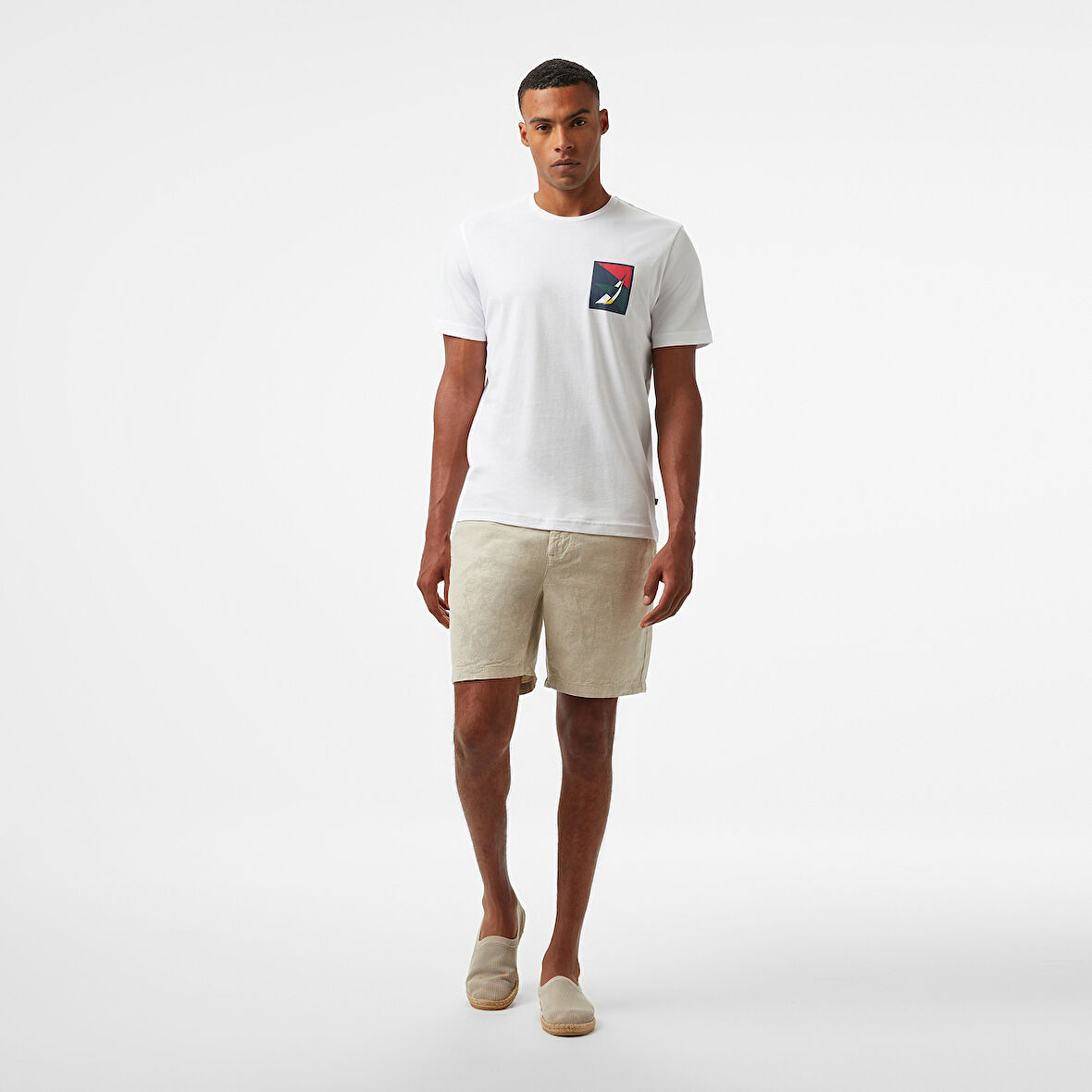 Nautica Erkek Bej Slim Fit Şort