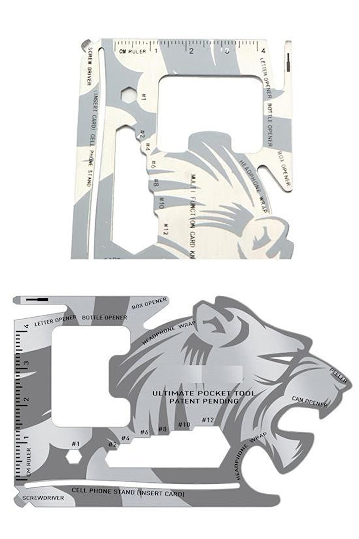 CELİK AVM® 18 Fonksiyonlu Cüzdan İçi Aslan Tasarımlı Kart Acil Durum Kiti