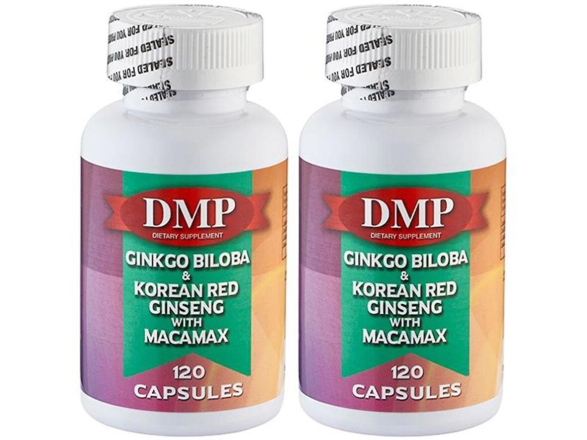 Dmp Ginkgo Biloba 2x120 Kapsül Korean Red Ginseng Macamax Kırmızı Kore Ginsengi Lepidyum