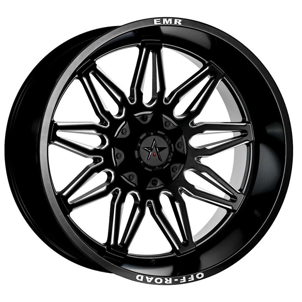 EMR-633-01 12.0x20"-6x139.7 ET-44 106,1 Matt Black Milling Jant (4 Adet)