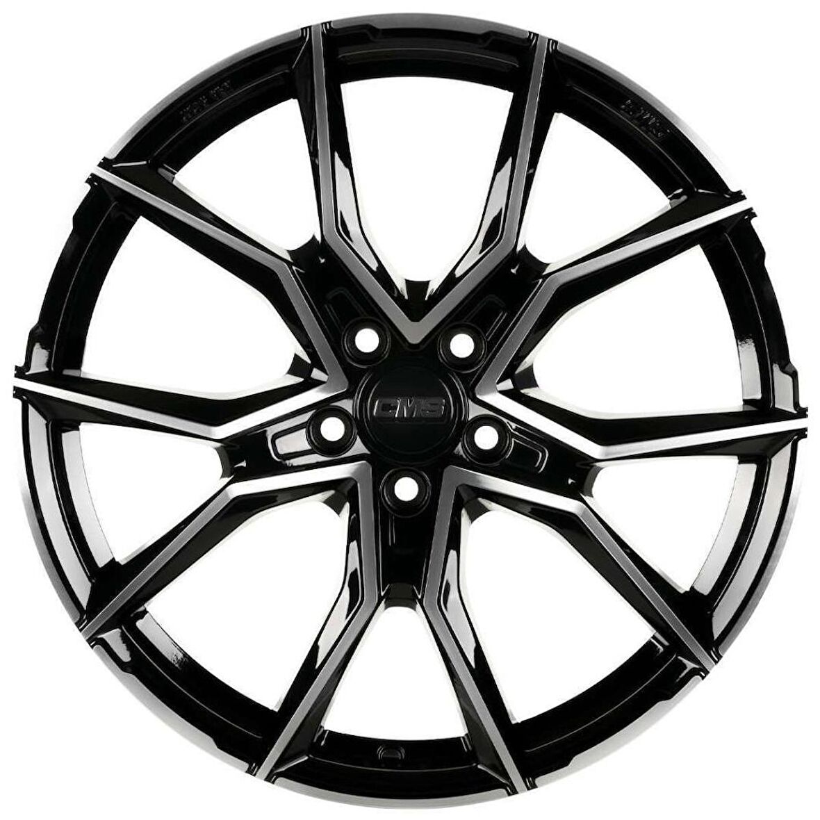 CMS-1432-01 8.0x18"-5x112 ET46 57.1 Diamond Black Gloss Jant (4 Adet)