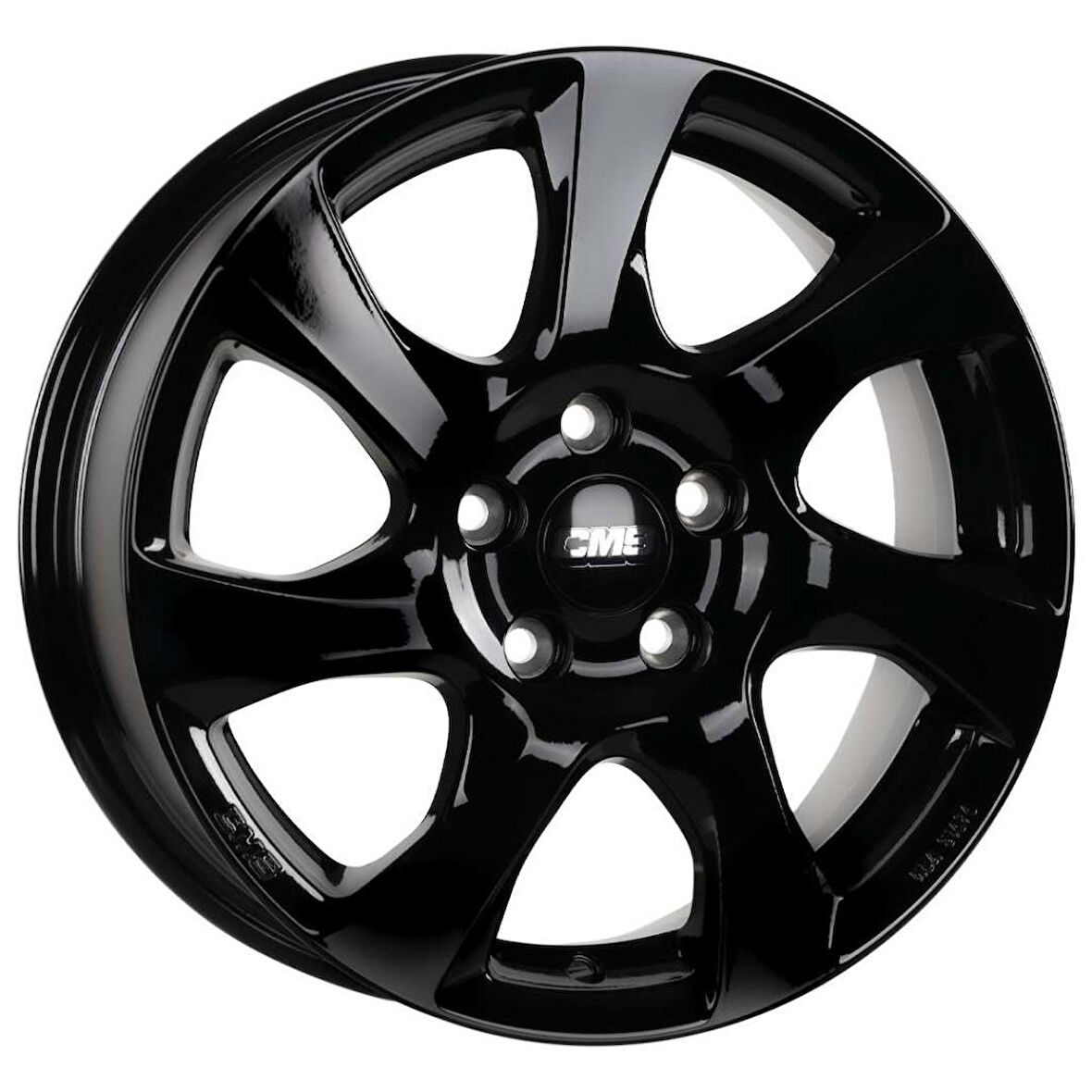 CMS-1060-03 6.5x16" -4x108 ET37.5 63.4 Complete Black Gloss Jant (4 Adet)