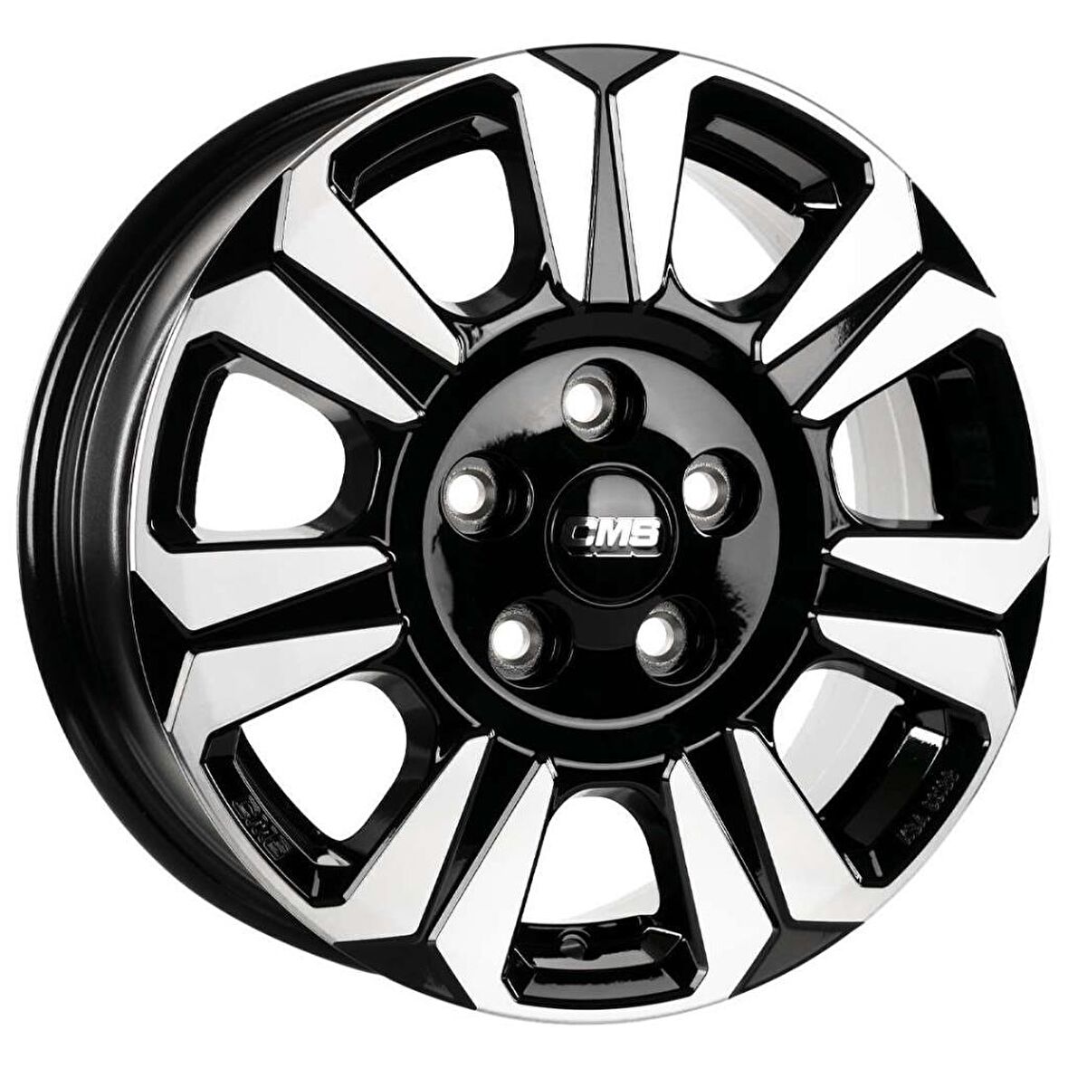 CMS-1239-03 6.5x16"-5x118 ET60 71.1 Diamond Black Gloss Jant (4 Adet)