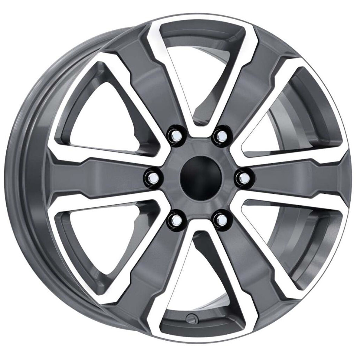 EMR-DY1226-24 7.0x16" -6x130 ET50 84.1 Gun Metal Diamond Jant (4 Adet)