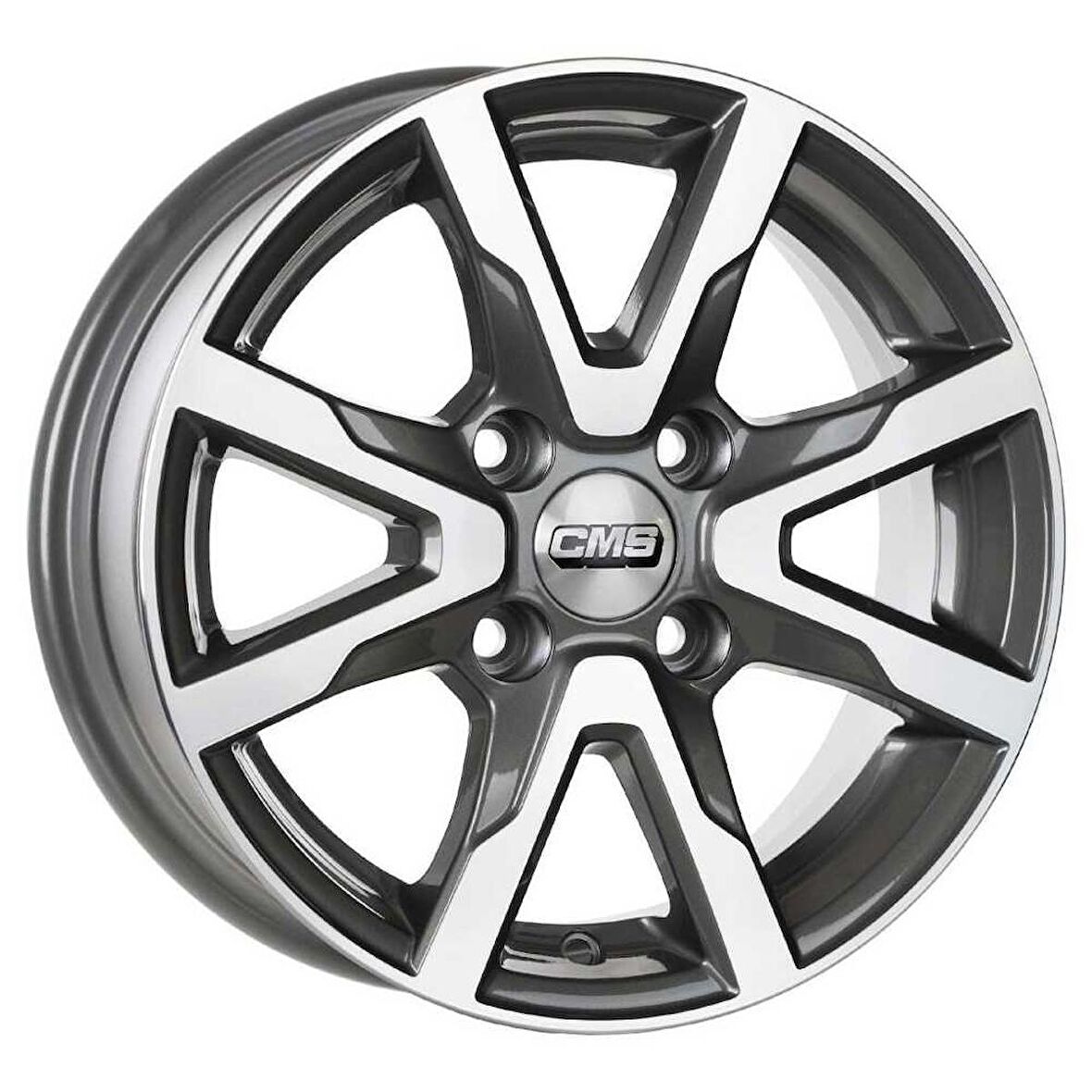 CMS-1010-08 6.0x14" -4x108 ET15 67.2 Diamond Black Gloss Jant (4 Adet)