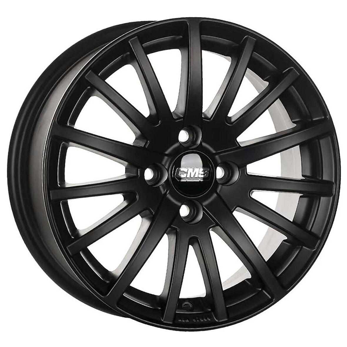 CMS-465-24 6.5x15" 5x114.3 ET45 67.2 Complete Matt Black Jant (4 Adet)