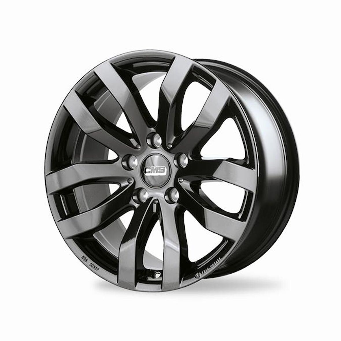 CMS-986-03 6.5x16-5x120 ET52 65.1 Complete Black Gloss Jant (4 Adet)
