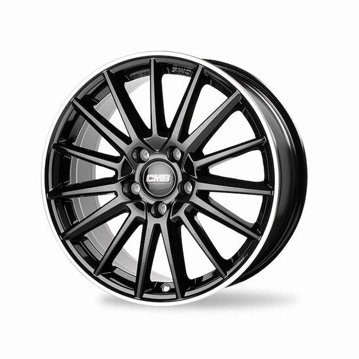 CMS-1264-05 6.0x15"-4x100 ET46 54.1 Diamond Rim Black Gloss Jant (4 Adet)