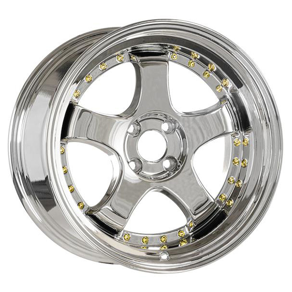 EMR-L002-23 7.0x15" -5x100 ET35 73.1 VC+Gold Rivet Jant (4 Adet)