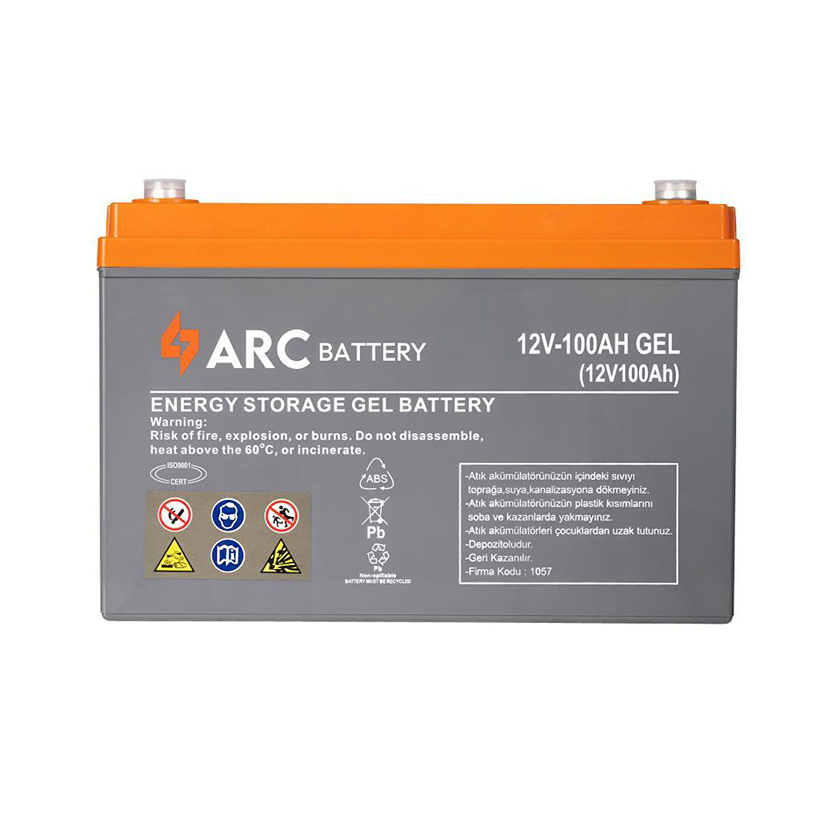 Arc 12 Volt 100 Amper Gel Akü Üretim Tarihi: 2024