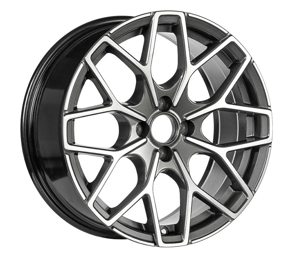 EMR-S1038-15 7.5x17" -4x100 ET35 73.1 Gun Metal Diamond Jant (4 Adet)
