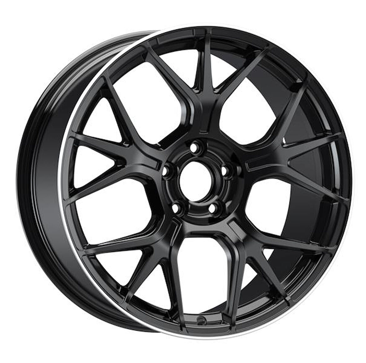 EMR-S1046-02 8.5x19" -5x112 ET38 66.6 Black Lip Diamond Jant (4 Adet)