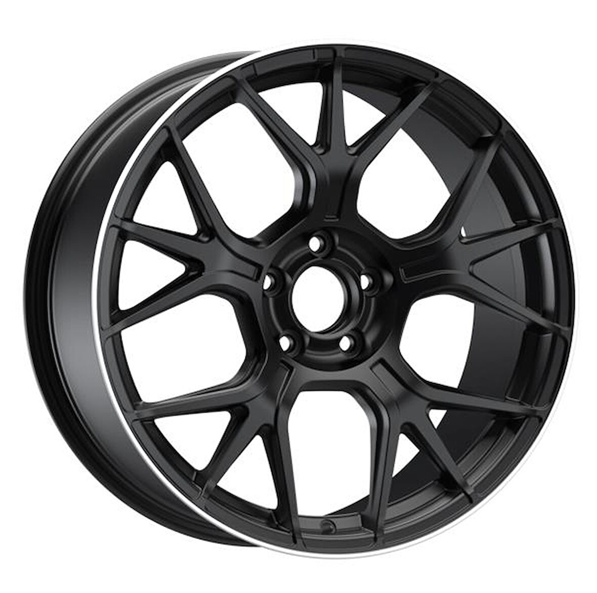 EMR-S1046-13 8.5x19" -5x112 ET42 66.6 Mat Black Lip Diamond Jant (4 Adet)