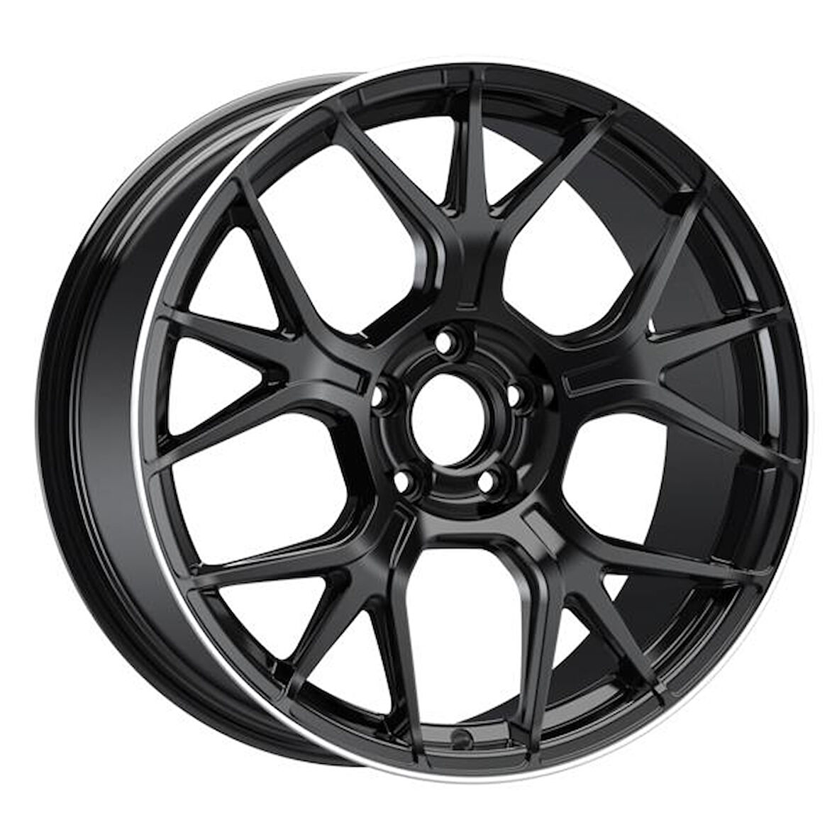 EMR-S1047-02 9.5x19" -5x112 ET45 66.6 Black Lip Diamond Jant (4 Adet)