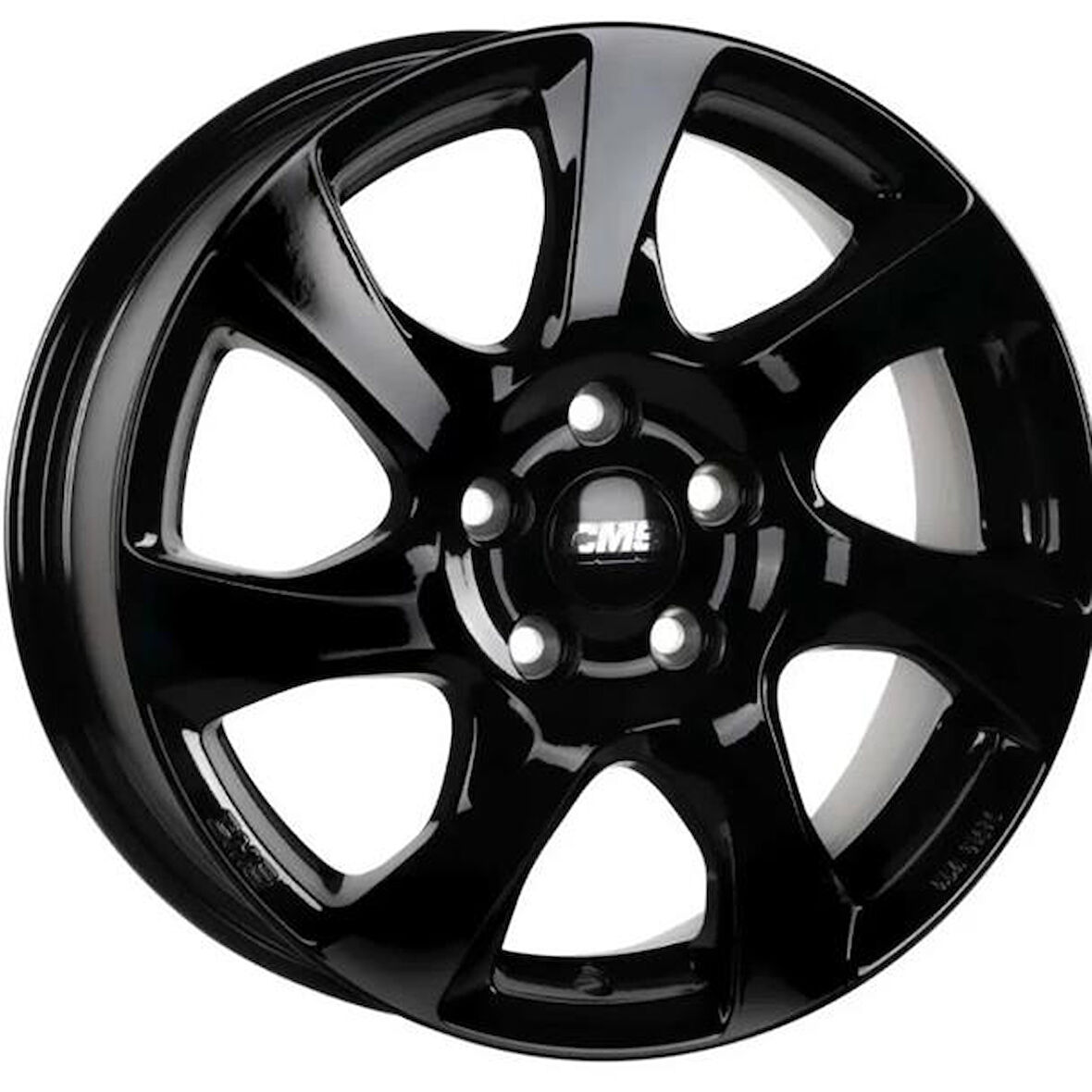 CMS-1059-12 6.0x15" -5x100 ET45 54.1 Complete Black Gloss Jant (4 Adet)