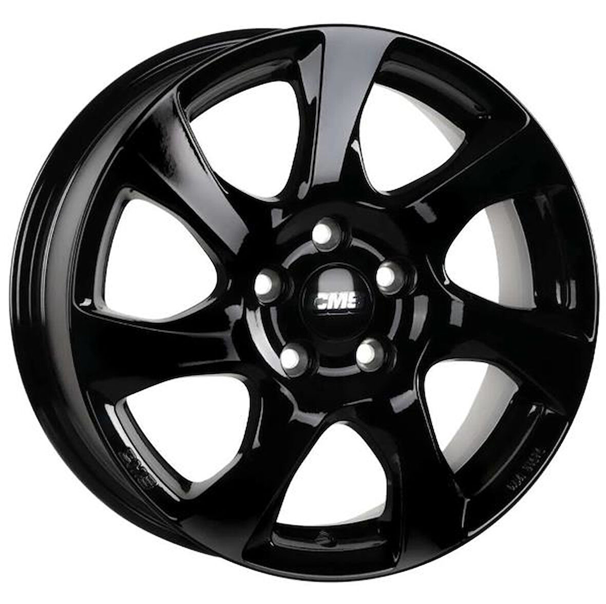 CMS-1060-22 6.5x16" -4x108 ET37.5 63.4 Complete Black Gloss Jant (4 Adet)