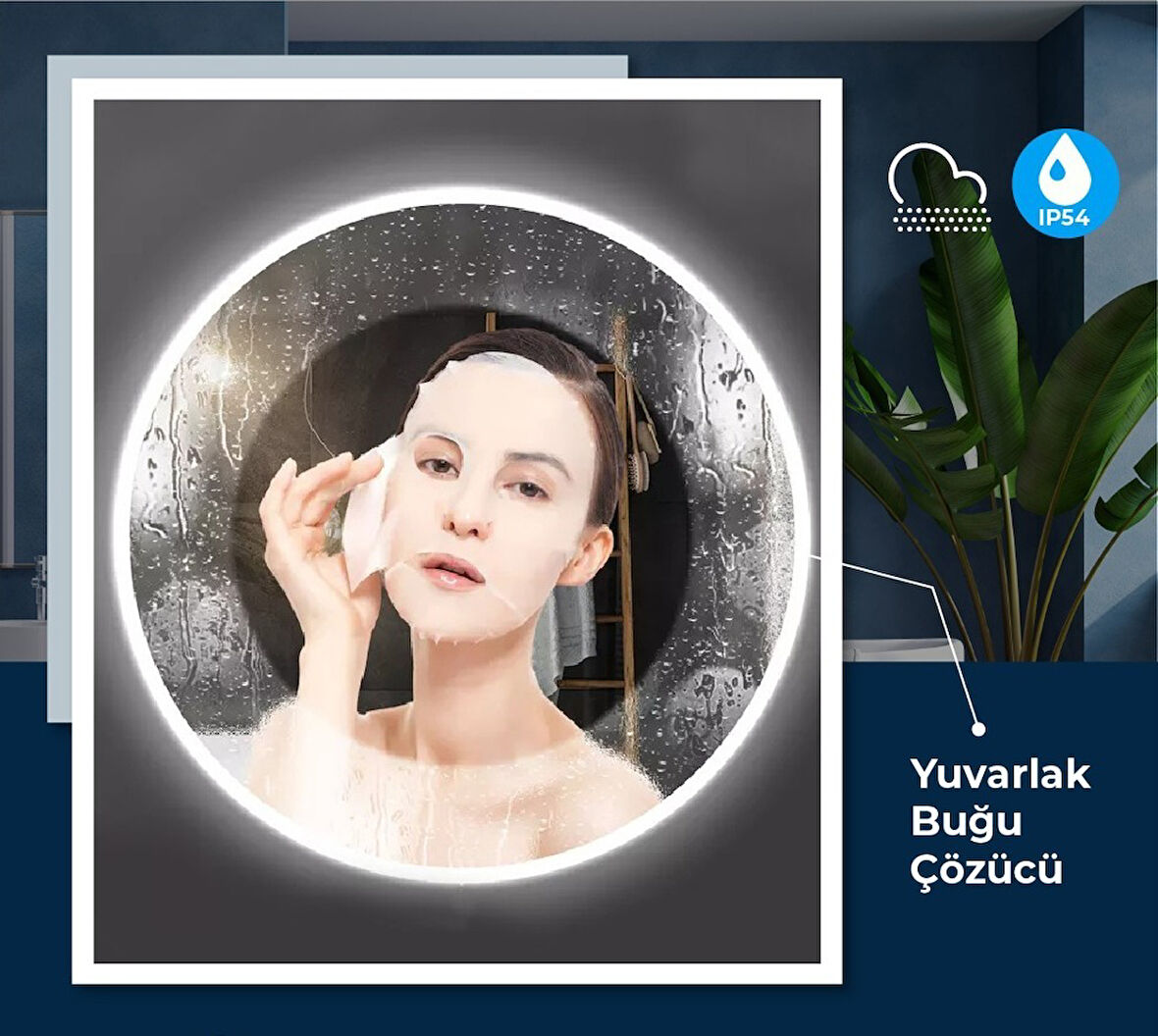 Ayna Buğu Önleyici Rezistans 12 V - 24 V DC  Oval 30x30 cm