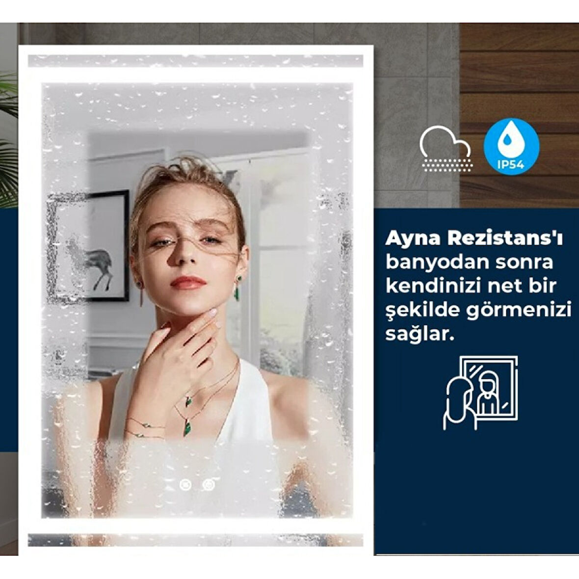 Ayna Buğu Önleyici Rezistans 110 V - 220 V AC Kare 25x25 cm