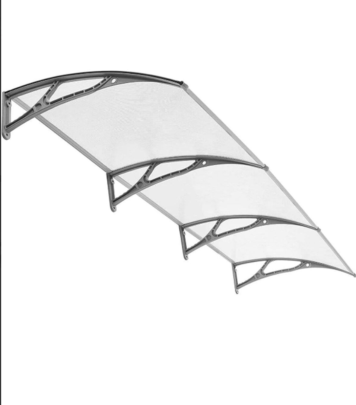 Kapı Üstü Pratik Sundurma 360 X 80 Cm Gri