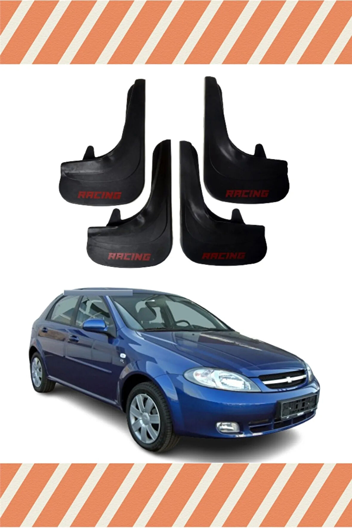 Chevrolet Lacetti Hb racing yazılı 4’lü tozluk paçalık