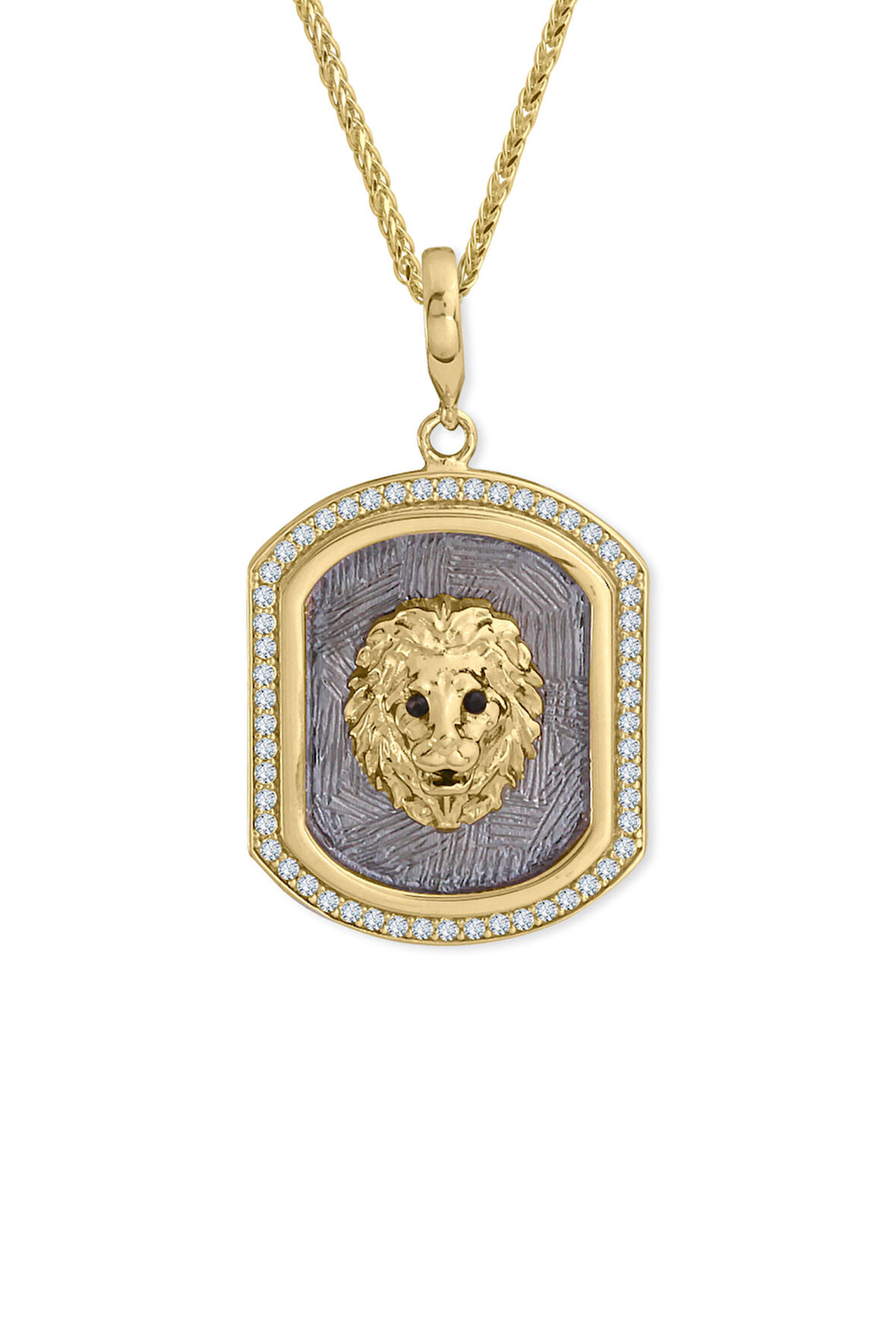 Altın Künye Model Aslan Erkek Kolyesi