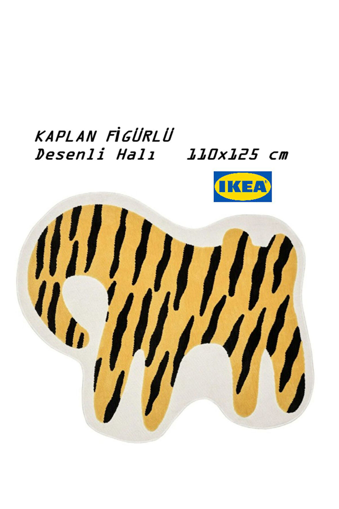 IDROTTSHALL KAPLAN FİGÜRLÜ DESENLİ HALI, 110x125 cm