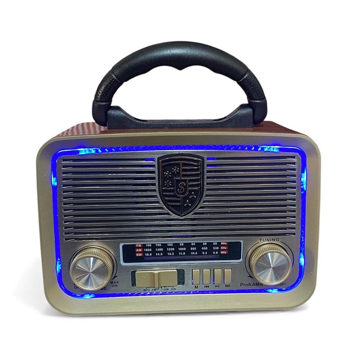 Güneş Panelli 19 cm 3 Bant Nostajik Usb Bluetooth Radyo  3016