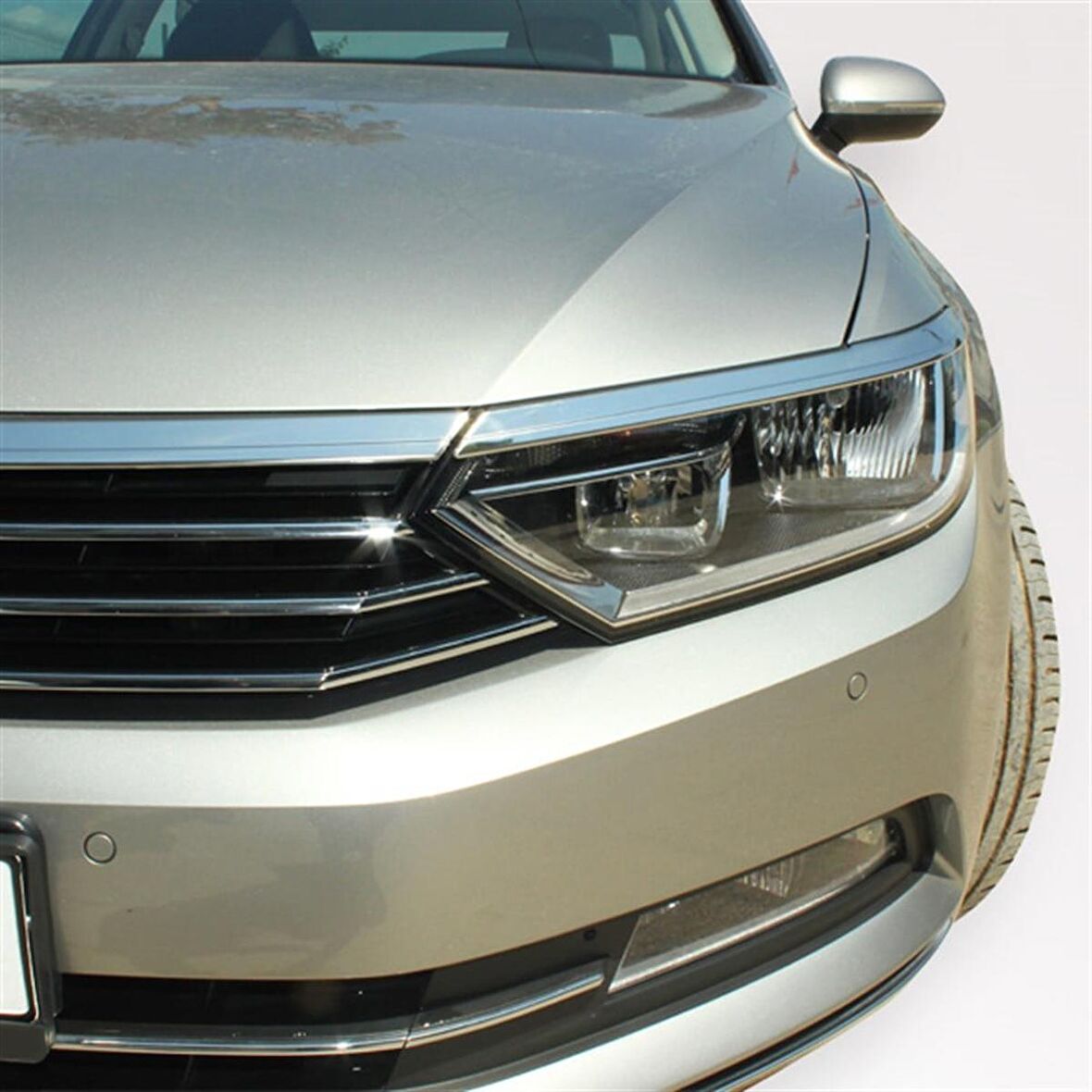 VW Passat B8 Far Üst Çıtası 3 Prç Krom 2015 ve Sonrası