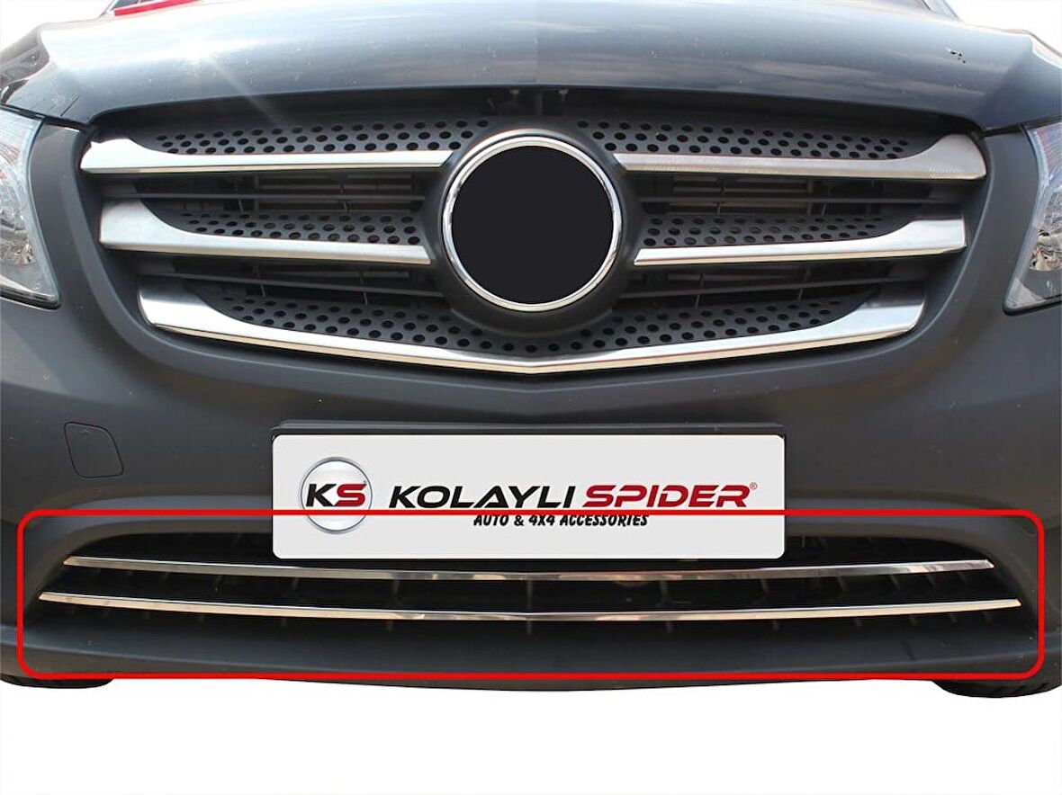 Mercedes Vito Ön Tampon Çıtası Krom 2 Prç 2015 ve Sonrası