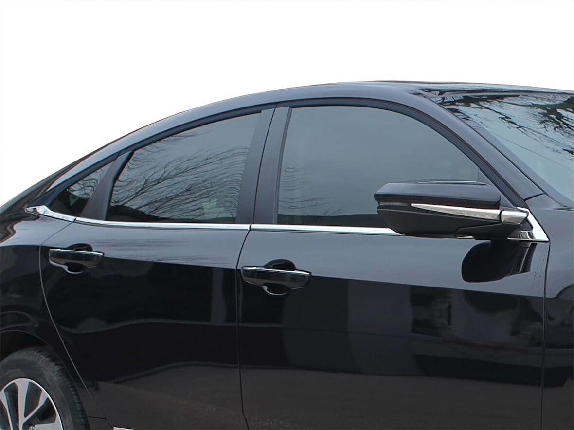 Honda Civic 10 Cam Çıtası 8 Prç Krom 2016 ve Sonrası